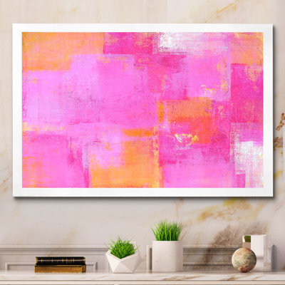 «Pink and Orange Colorfields II», reproduction sur toile flottante