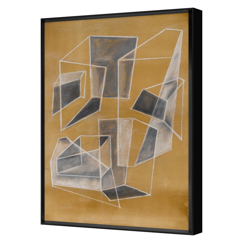Geometrics 6 Print by Bigham, Judith, Black Single Picture Framed, 26'' H x 19'' W