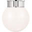Cavill Flush Mount with White Glass-510691565-510691566