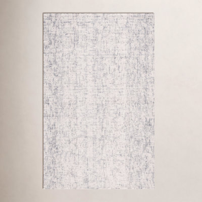Evett Gray Ivory Hand-Woven Abstract Rug