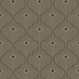 Moroccan Peacock - Brown Stone Wallpaper