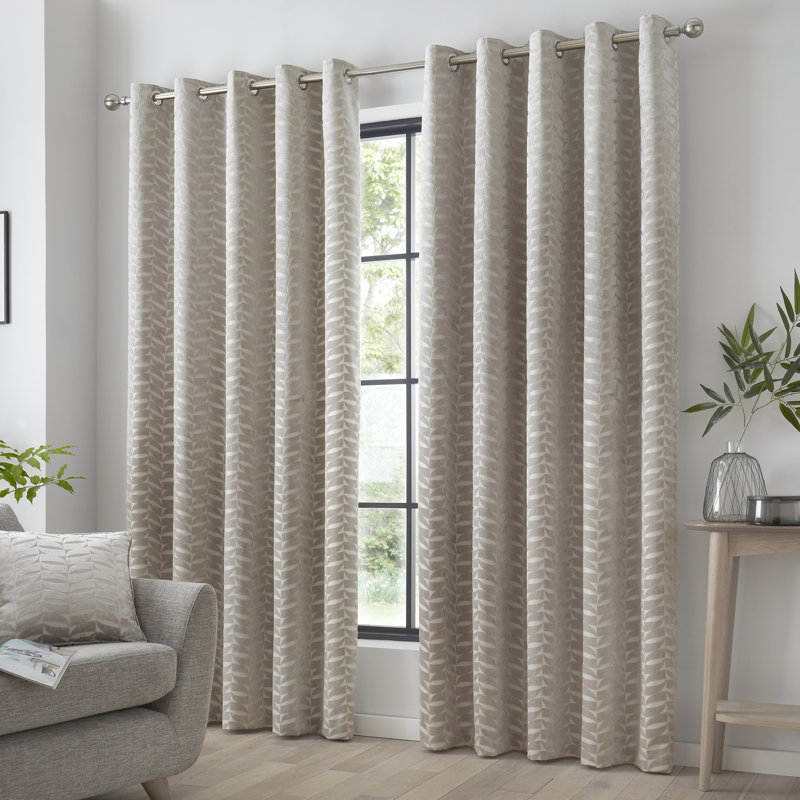Kendal Room Darkening Curtain Pair, Charcoal Grey, Width 117 x Drop 137 cm