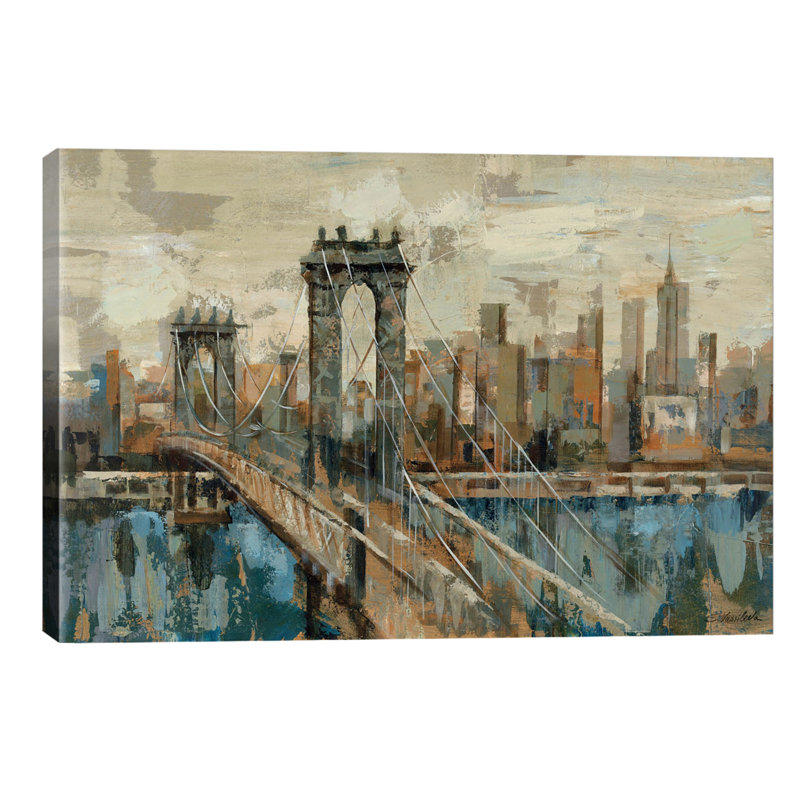 New York View by Silvia Vassileva - No Frame Painting on Canvas, 152.5 cm H x 101.5 cm W