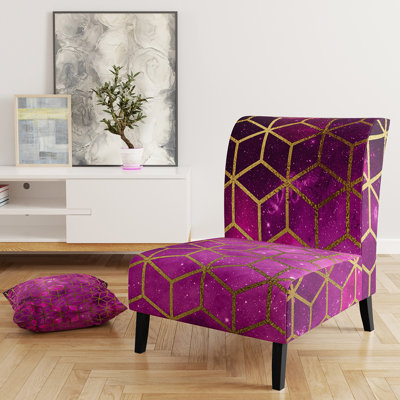 Fauteuil de chambre rembourré Yellow Cubes over Night Sky