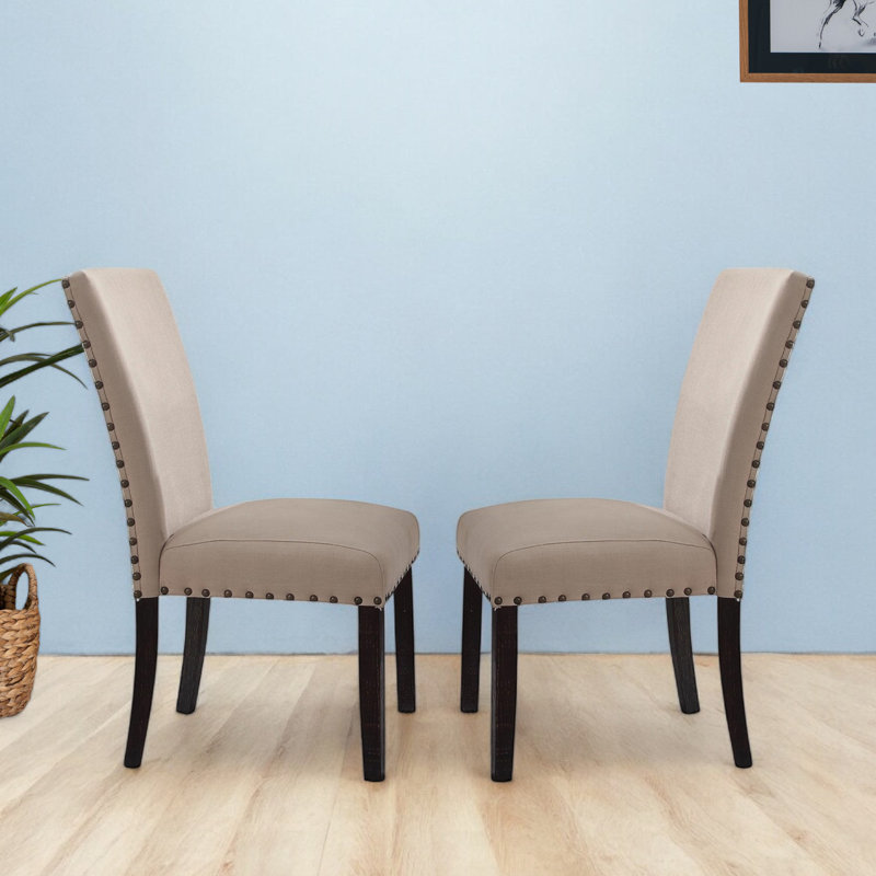 Ensemble de 2 chaises d'appoint Indrit Linen & Salvage