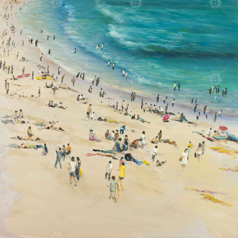" Summer Crowd At The Beach "