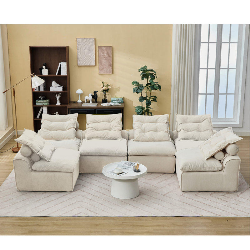 Modular Sofa, Neck Pillow-Back Lounge Sofa