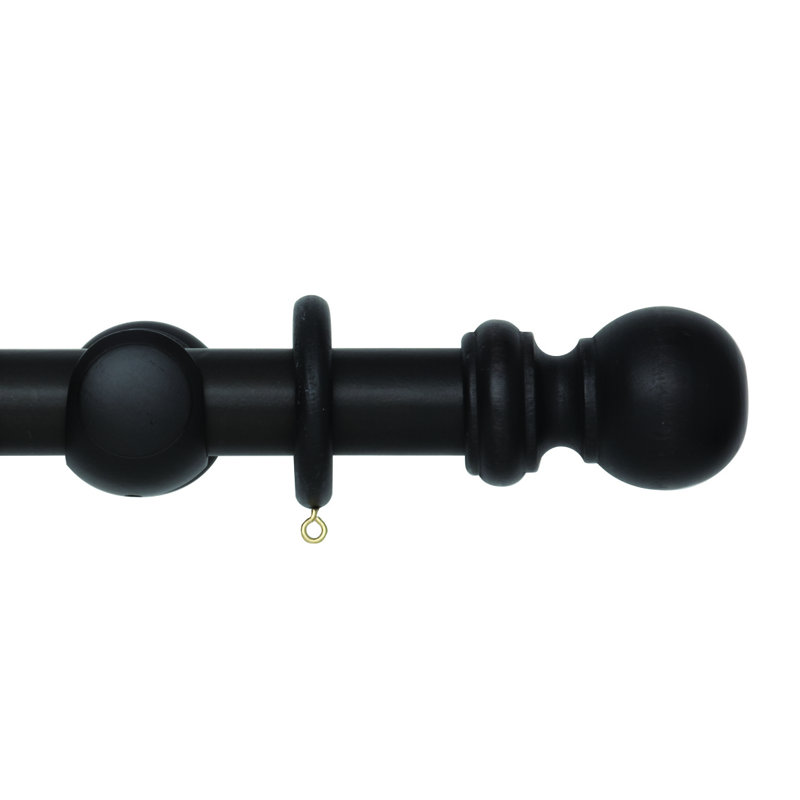 Derrill Wood 200cm 3.5cm Single Pole, Black