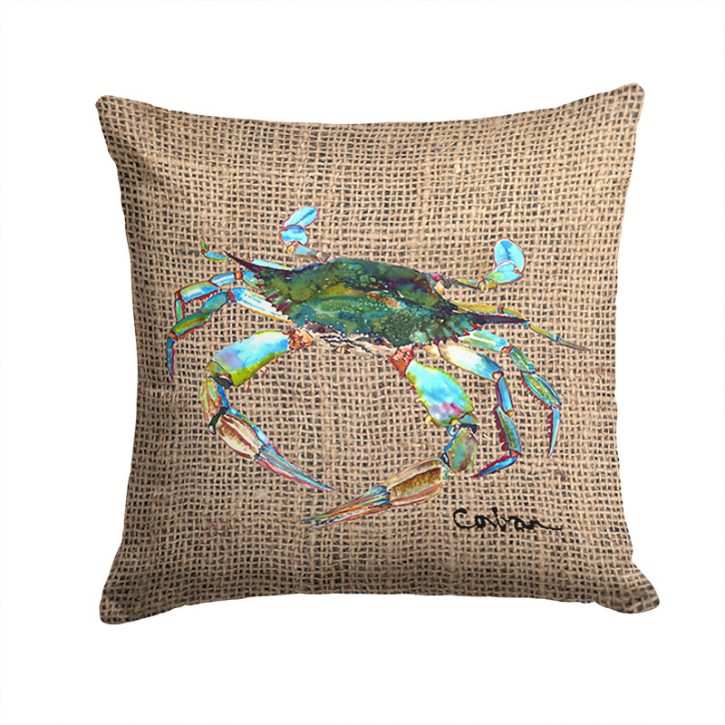 Coussin décoratif intérieur/extérieur brun crabe