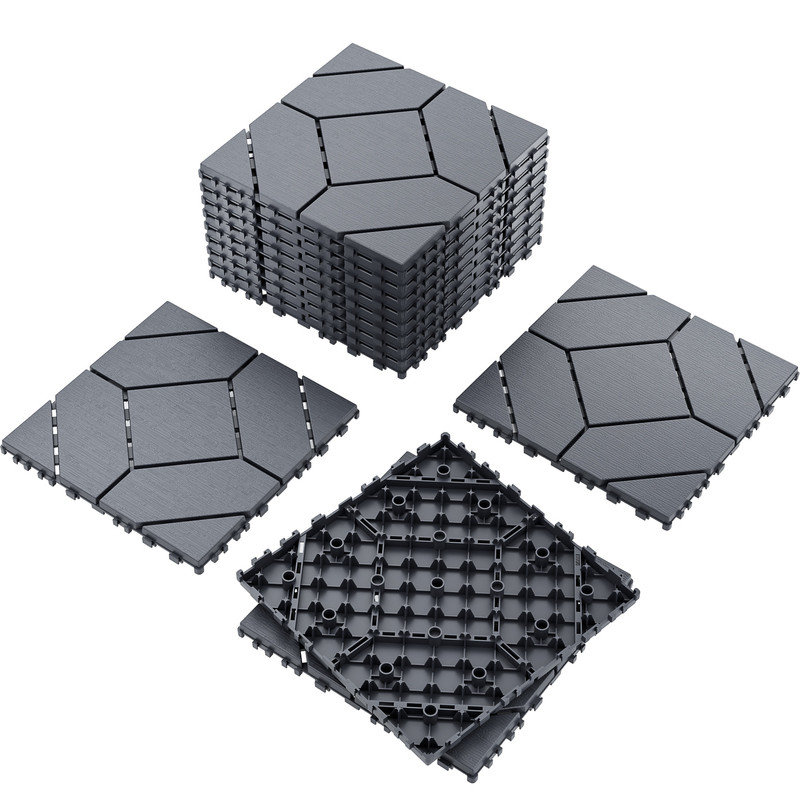30.5 L x 30.5 W Interlocking Deck, Grey