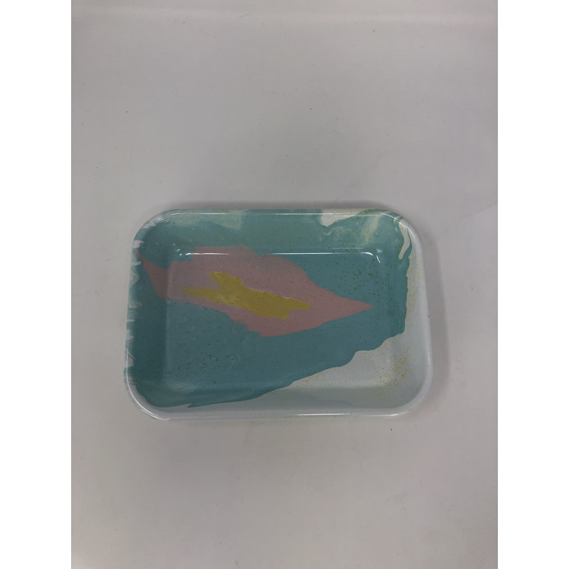 Ivy Bronx Connellsville Metal Platter, 4cm H x 21cm W x 14cm D