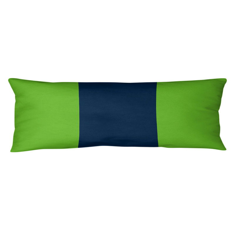Polyester Medium Pillow, Light Green/Navy Blue, Seattle Football