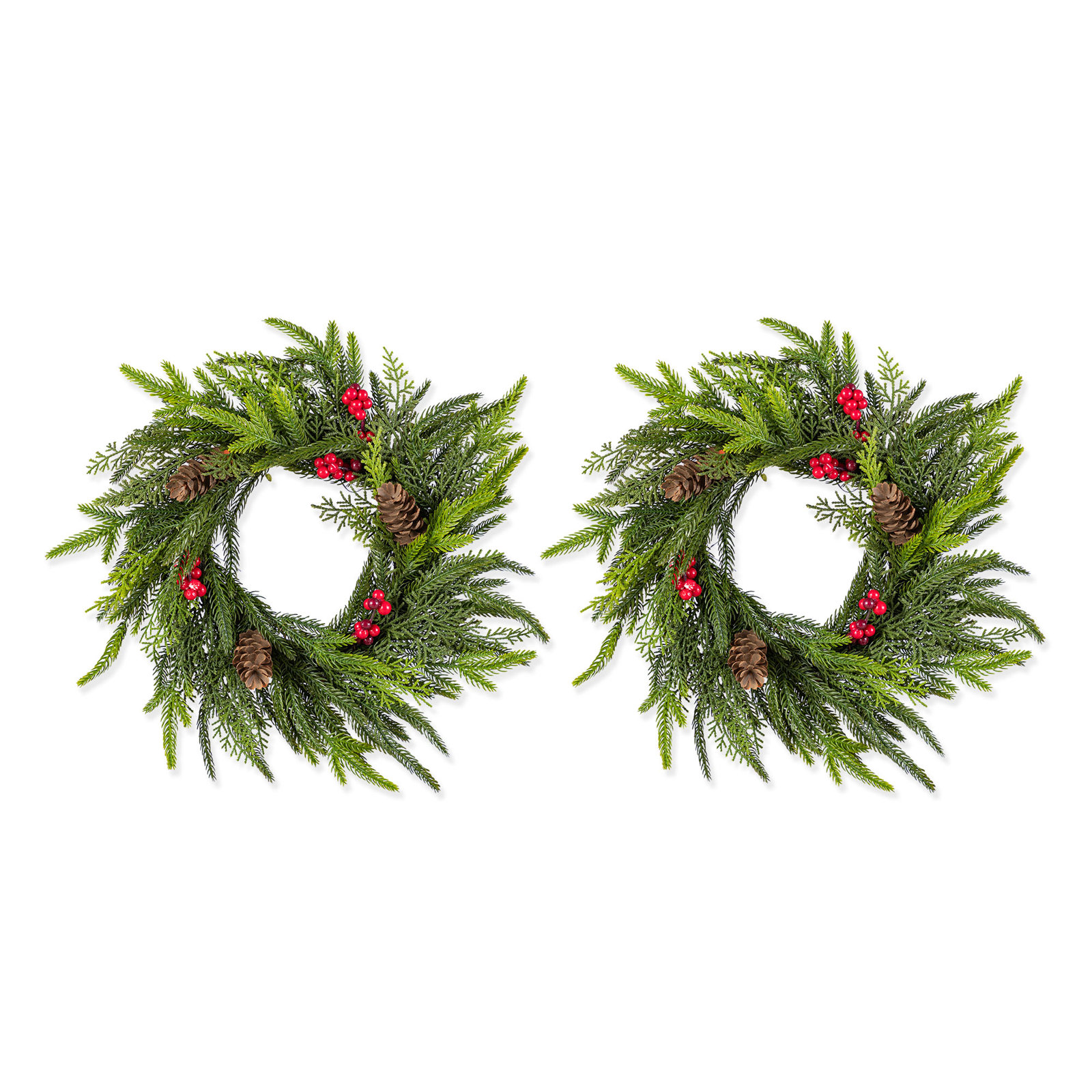 14" Berry Front Door Wreath Set