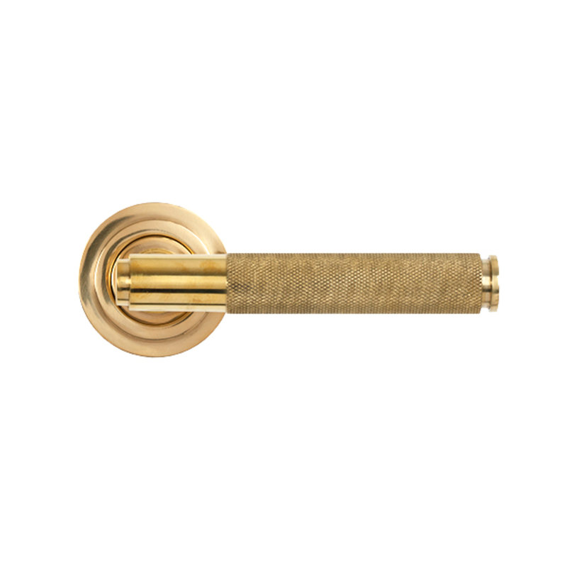 Door Handle, Polished Brass