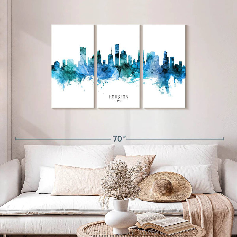 Nicci Houston Texas Skyline VII, H 28 po x l 45 po
