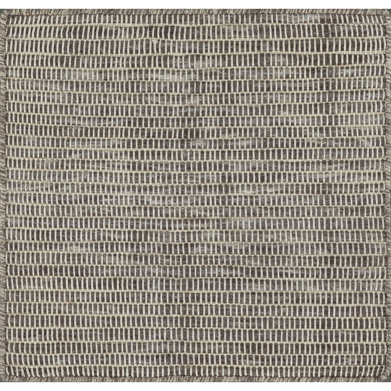 Textures Wool Area Rug in Gray, Rectangle 4' x 6'
