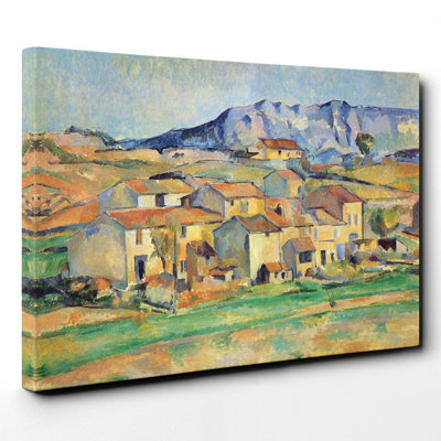 Montagne Sainte Victoire (4) by Paul Cézanne - Wrapped Canvas