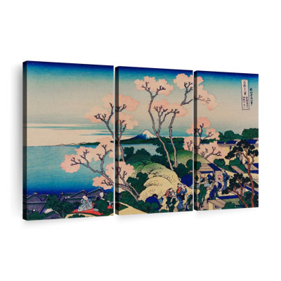 " Fuji From Gotenyama On The Tokaido At Shinagawa " 3 - Pieces