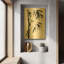Tableau mural en métal doré « Bamboo 05 » de Pechane, 30,5 x 40,5 cm-428844607