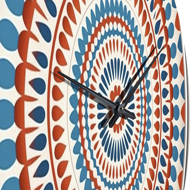 Horloge murale en métal exquise Mandala, Moyenne