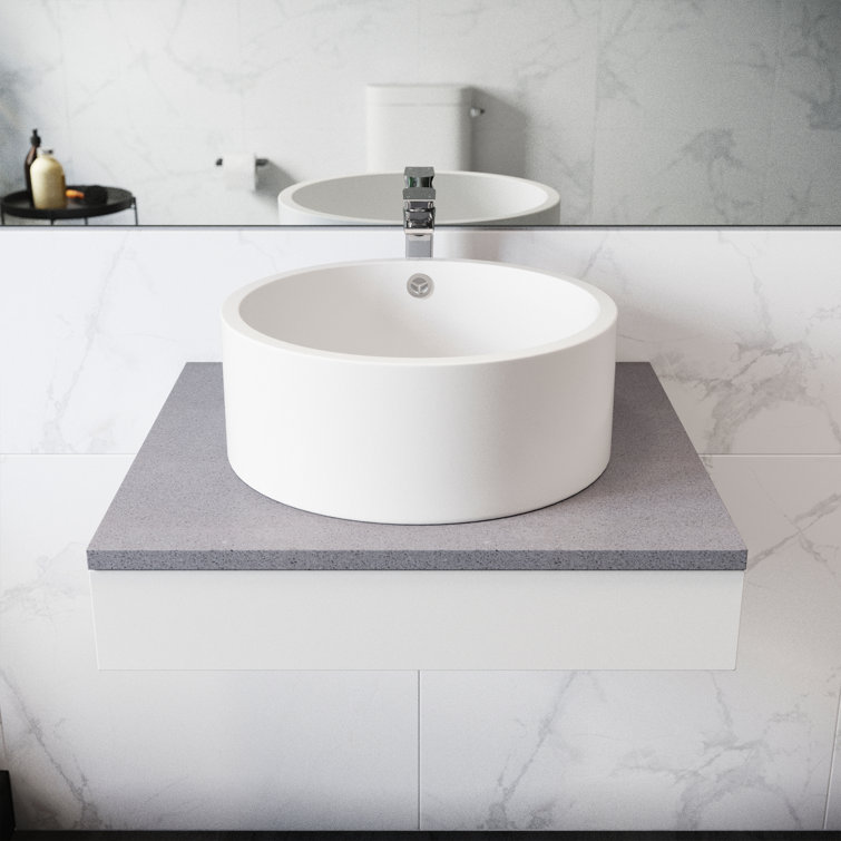 Monaco Circular Vessel Bathroom Sink with Overflow