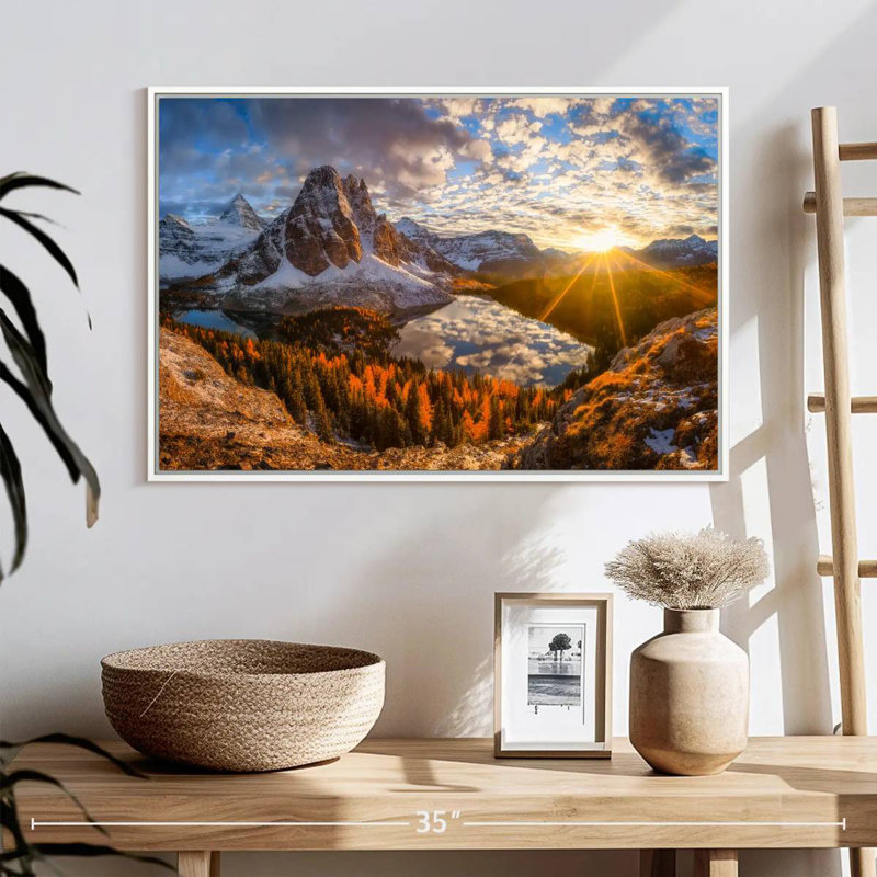 Le paradis sur terre, 25 po x 17 po, Cadre flottant blanc