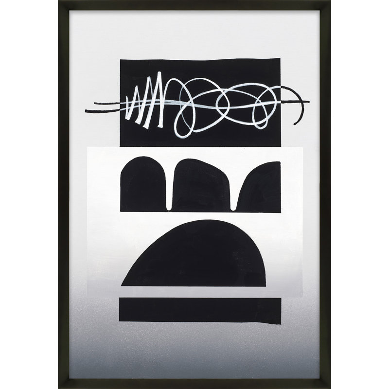 Fortissimo Painting by Lee Lessem, Black, 25" H x 17.5" W x 1.25" D