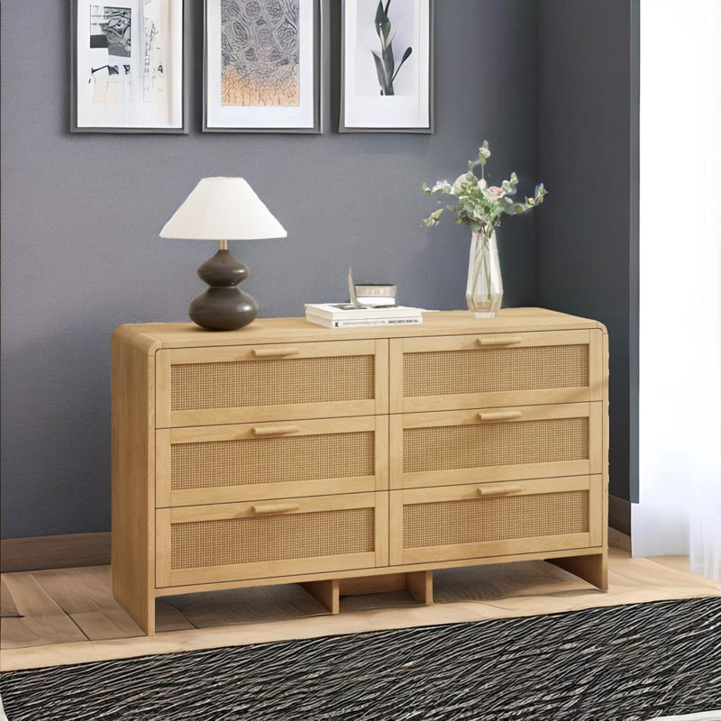 Armoire de coin en rotin, Naturel