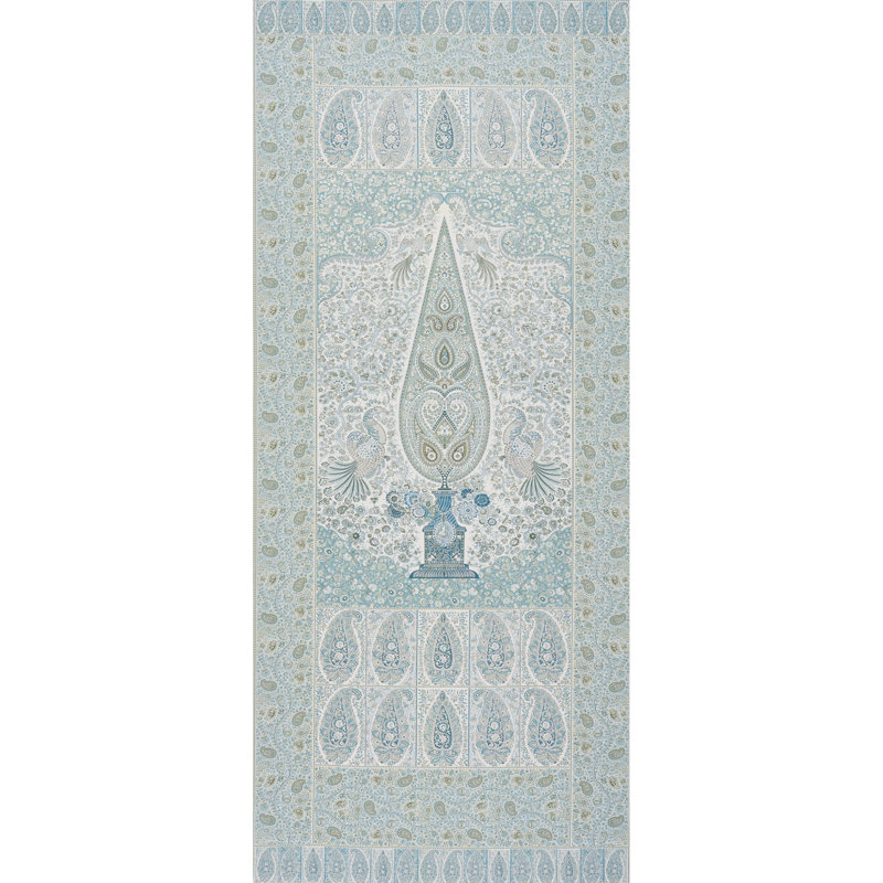 Tissu à motif cachemire Colmery, Paon