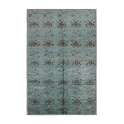 Tapis vert de style oriental