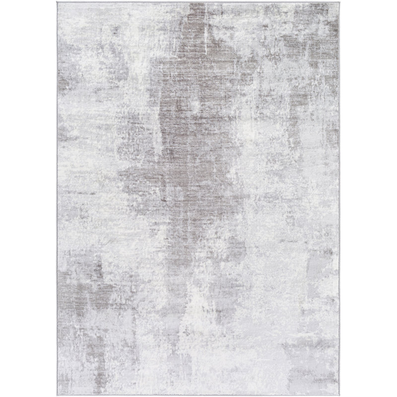 Roudebush Machine Woven Aqua Rug, Rectangle 160 x 220 cm, Grey/Ivory