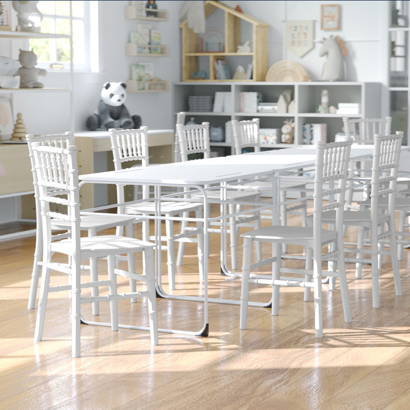 Chaises de conférence Gemma Kids Classic en résine Chiavari, Blanc