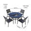 Outdoor charcoal-grilled dining set