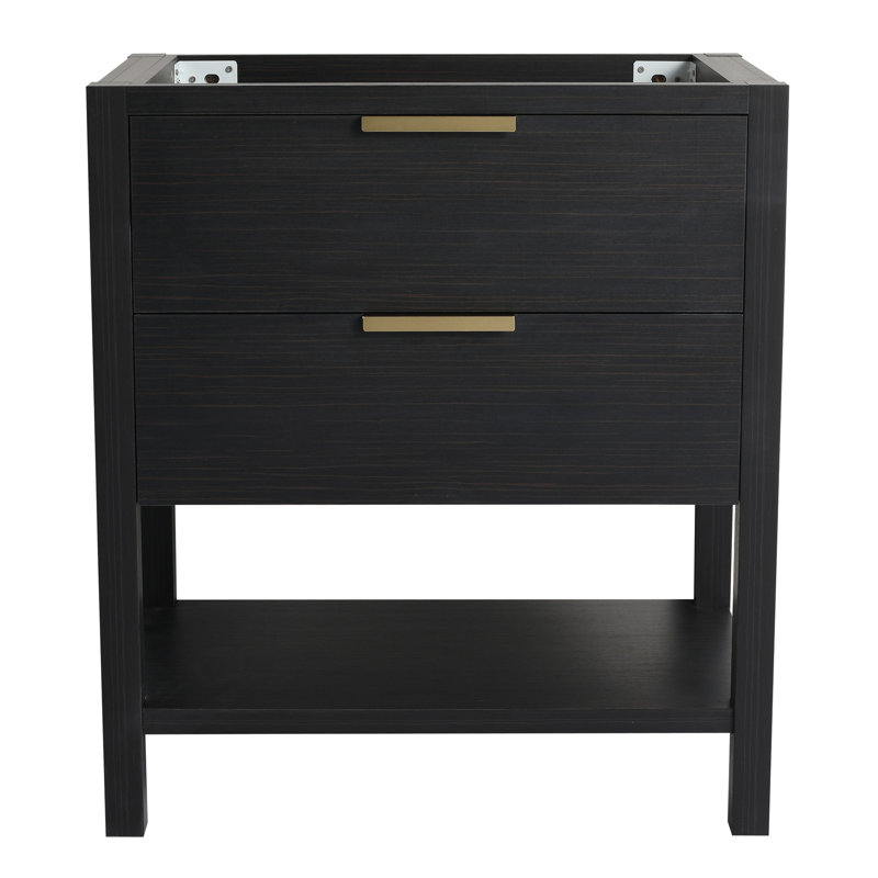 Tablette de meuble-lavabo noir 30 po Chestnut