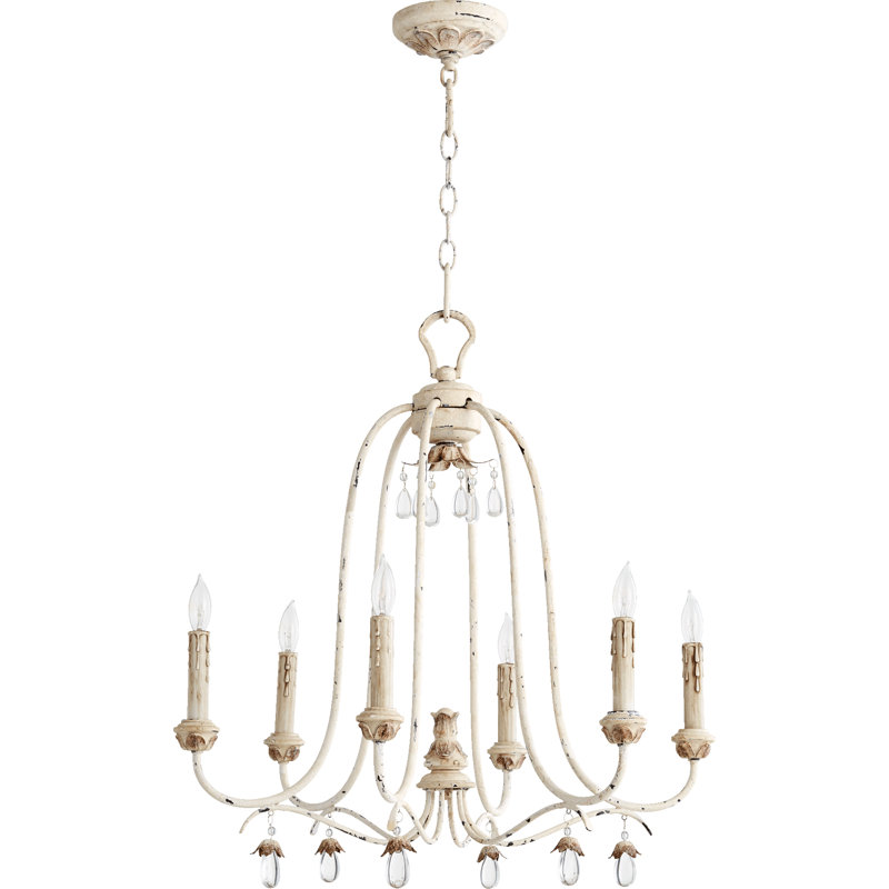 Worrall 6 - Light Dimmable Chandelier, Persian White