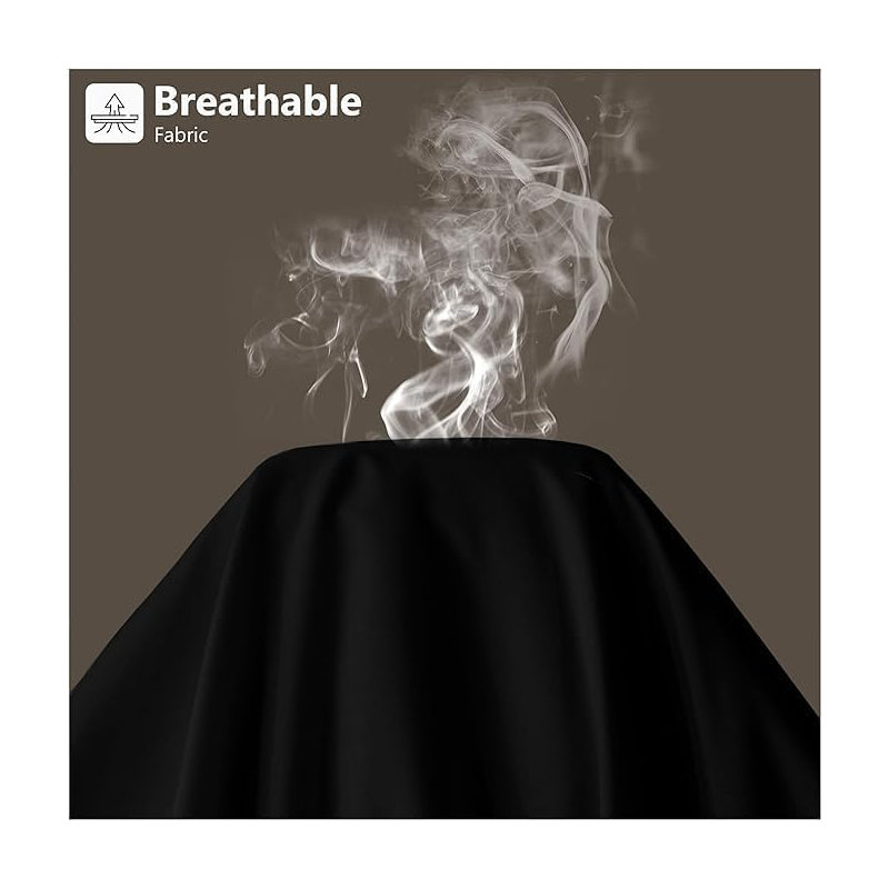 Ranarda Cotton Blend Percale Flat Sheet, Black, Double (4'6)