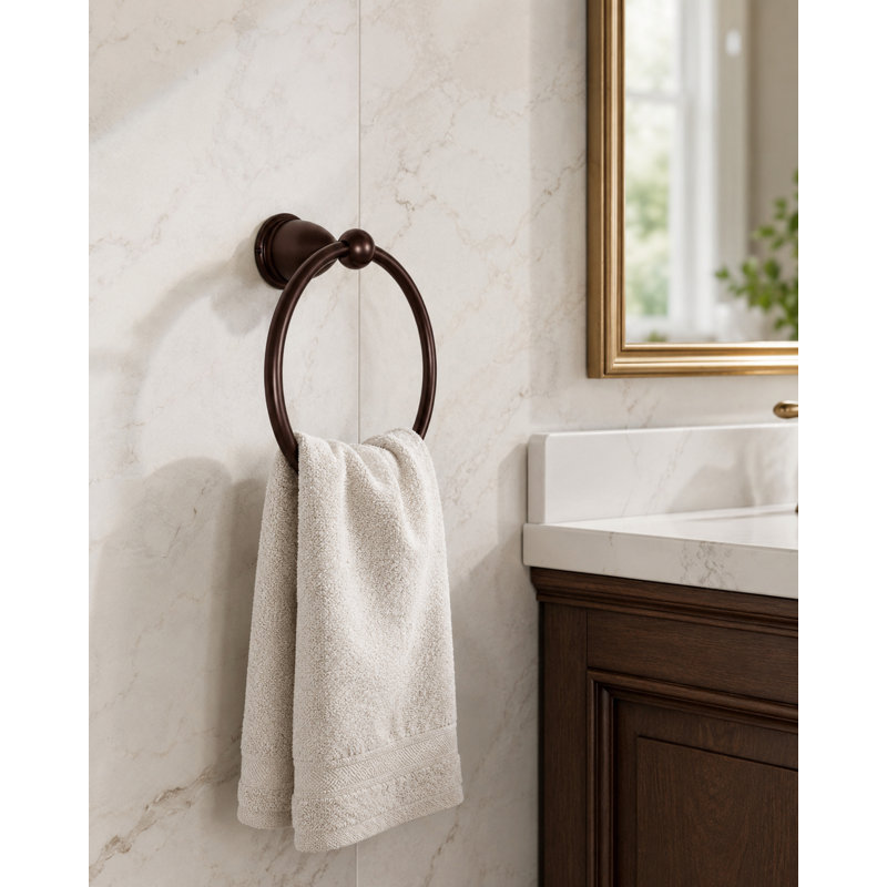 Marco Closed Ring Towel Holder for Bathroom – Made of Durable Polycarbonate, Oil Rubbed Bronze