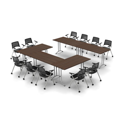 11 Person Conference Meeting Tables with 11 Chairs Complete Set by TeamWORK Tables