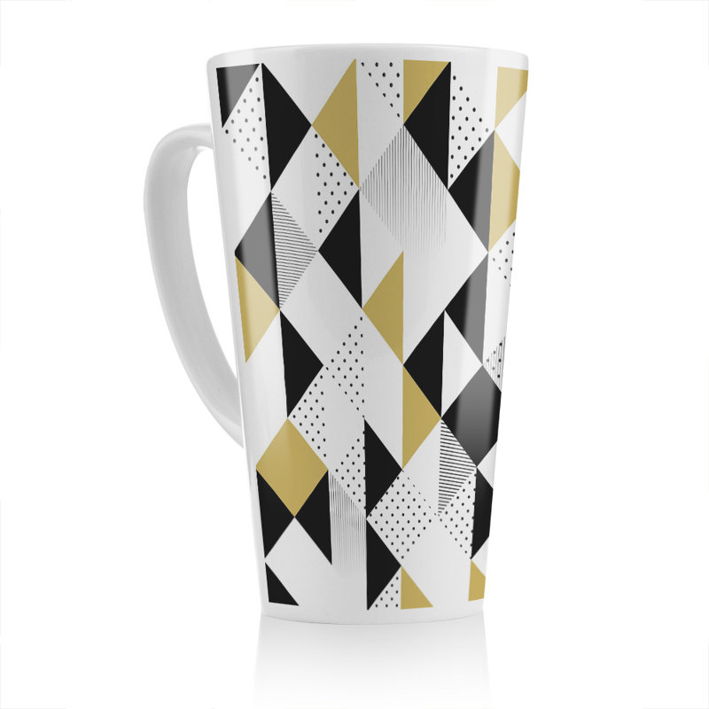 Geometric Triangles Latte Mug
