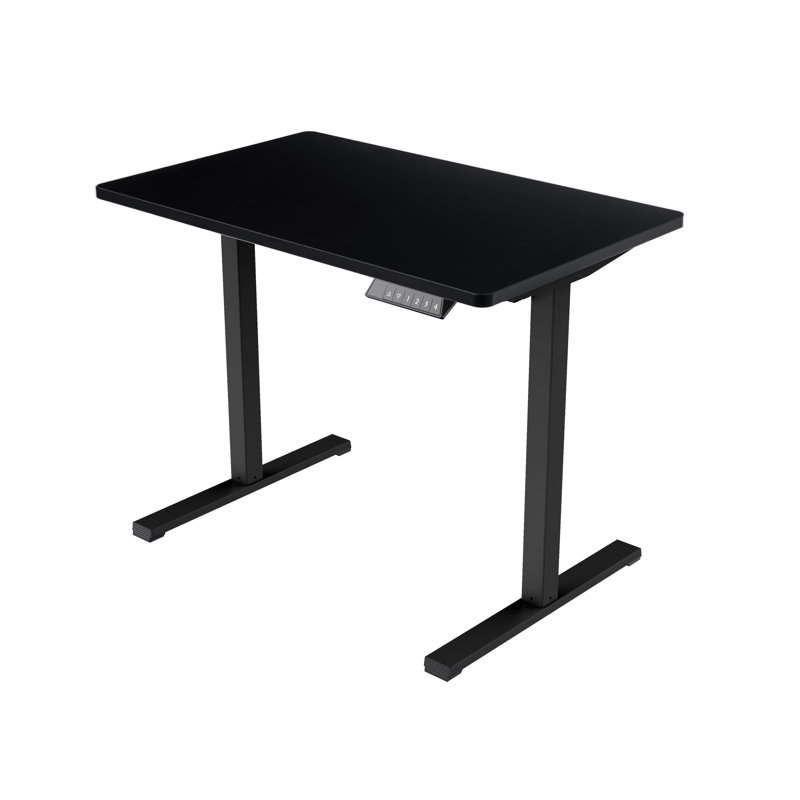 Adjustable Height Steel Standing Desk, 28.7" H x 31.5" W x 19.7" D, Black/Black