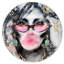 Always Such a Good Girl Fashion and Glam Round Acrylic Art by Oliver Gal-825842813