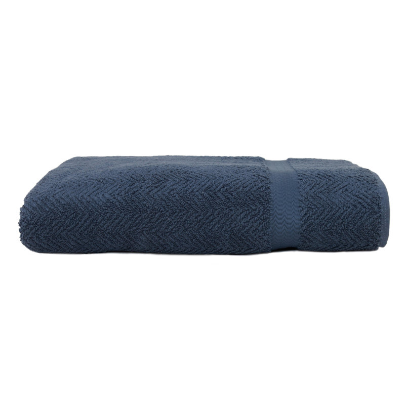 Serviette de bain 100% coton, Bleu minuit