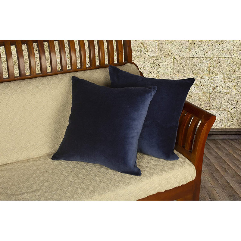 Cotton Pillow Cover, 18" x 18", Navy Blue