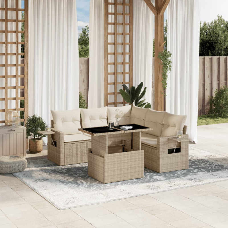 Ensemble de canapé de jardin Vidaxl beige