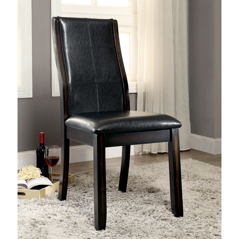 Chaises de salle à manger en similicuir espresso