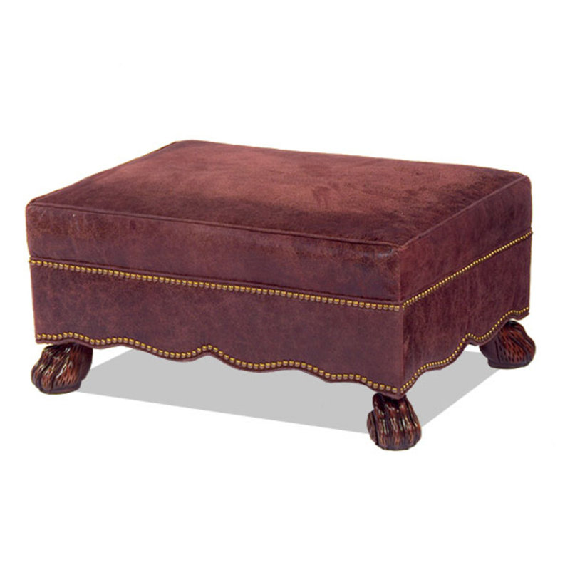 Ottoman, Performance Twill Natural, Brushy Bayou
