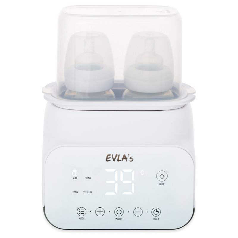 Baby Bottle Warmer, Multi-function Feeding Bottle Warmer, Fast And Accurate Breastmilk And Formula Milk Warmer With Timer, Defrost, Keep Warm, Baby Food Jar Heating Functions, White