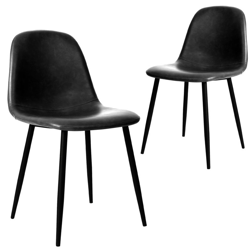 Chaise d'appoint moderne en similicuir