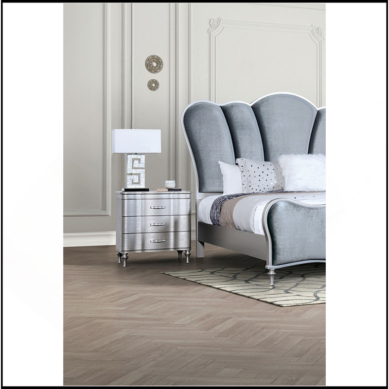 Table de chevet 1Pc, Argent argent