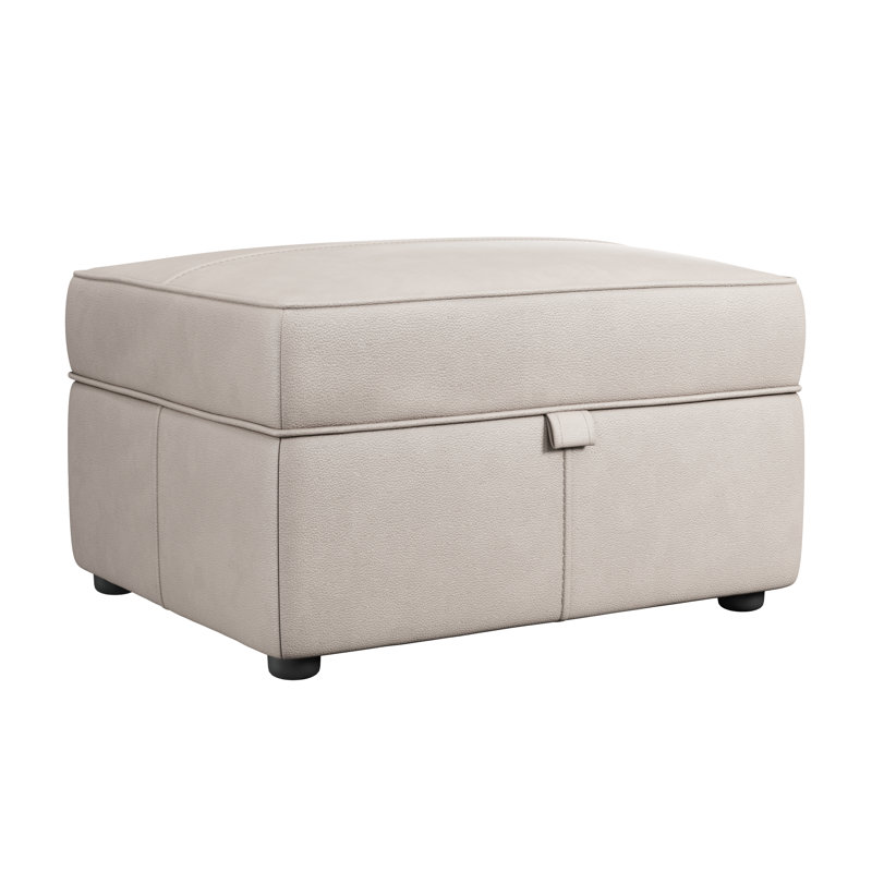 Marylin Wide Rectangle Footstool Ottoman with Storage, Cloud Grey